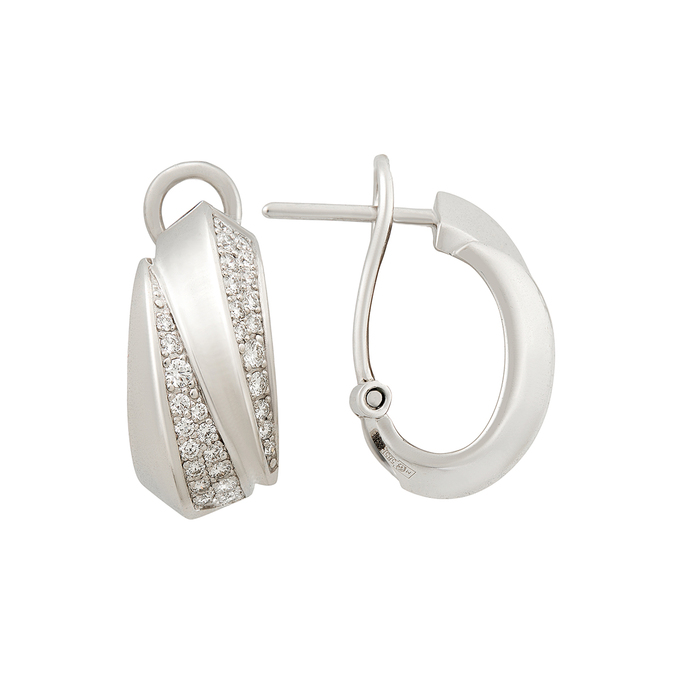 Серьги из золота 585 пробы c бриллиантами, Ц О007 2052 за 107000