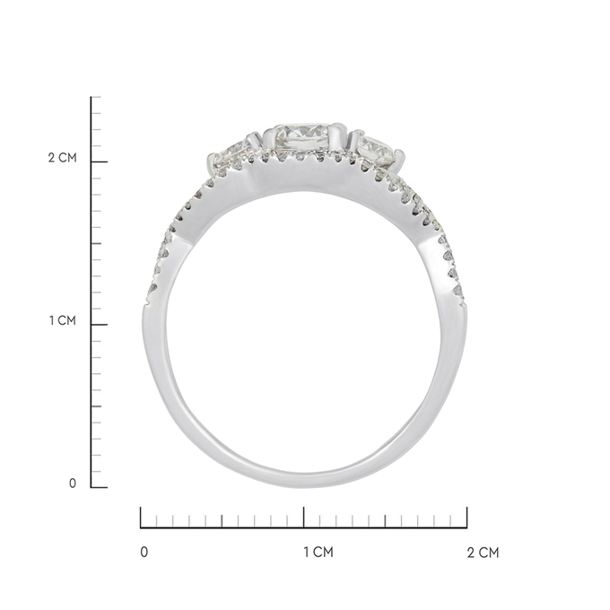 Кольцо из золота 585 пробы c бриллиантами, Л 2811 7130 за 130000