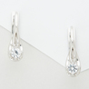 Серьги из белой платины 950 пробы c 2 лейкосапфирами