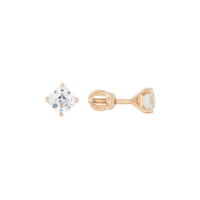 Серьги из золота 585 пробы c фианитами