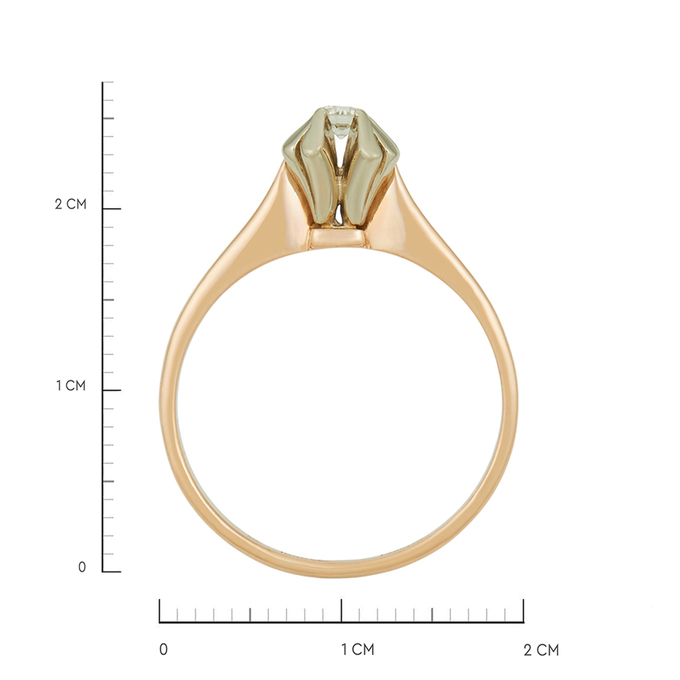 Кольцо из золота 585 пробы c бриллиантом, Л 2316 7100 за 39920