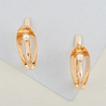 Серьги из красного золота 585 пробы c фианитами
