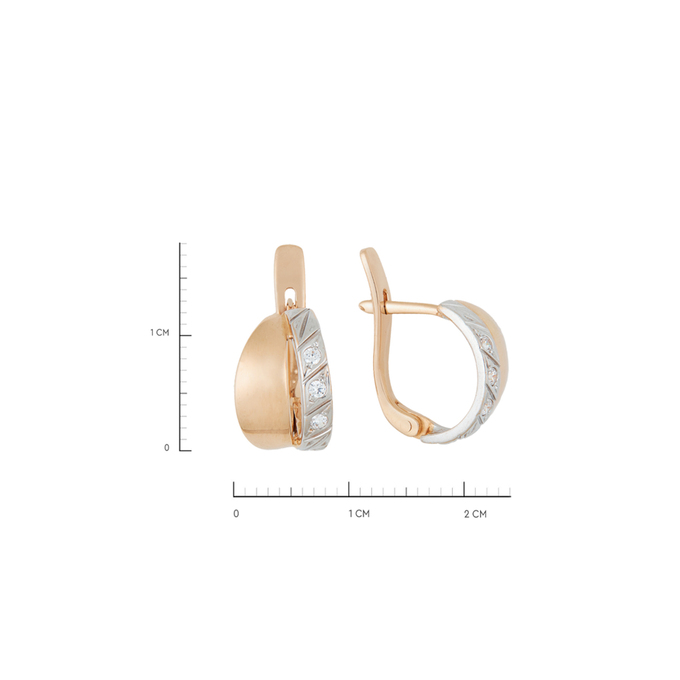 Серьги из золота 585 пробы c фианитами, Л 7601 4139 за 26000