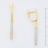 Серьги из золота 585 пробы c фианитами
