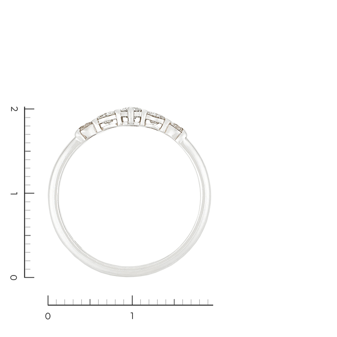 Кольцо из белого золота 585 пробы c 5 бриллиантами, Л 5207 2649 за 44000