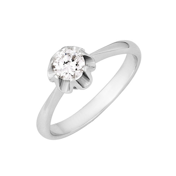 Кольцо из золота 750 пробы c бриллиантом