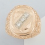 Кольцо печатка из комбинированного золота 583 пробы c 3 бриллиантами 107374 фото 2