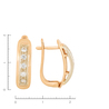 Серьги из золота 585 пробы c 10 фианитами