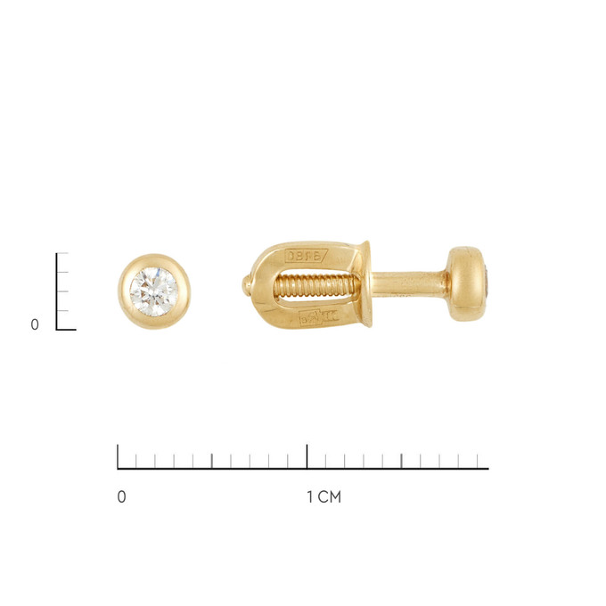 Серьги из золота 585 пробы с бриллиантами, Л 7102 5181 за 19000