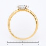 Кольцо из комбинированного золота 750 пробы c 1 бриллиантом Л04073971 фото 4
