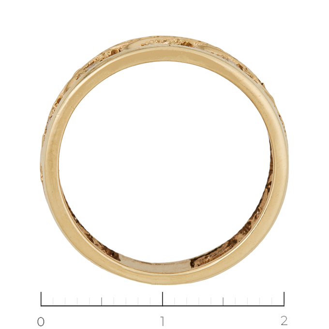 Кольцо из желтого золота 585 пробы c 18 бриллиантами, Л 2414 3612 за 50100