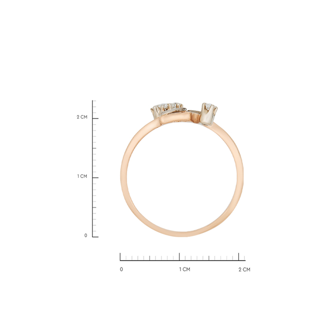 Кольцо из золота 585 пробы c бриллиантами, Л 0911 2370 за 37520