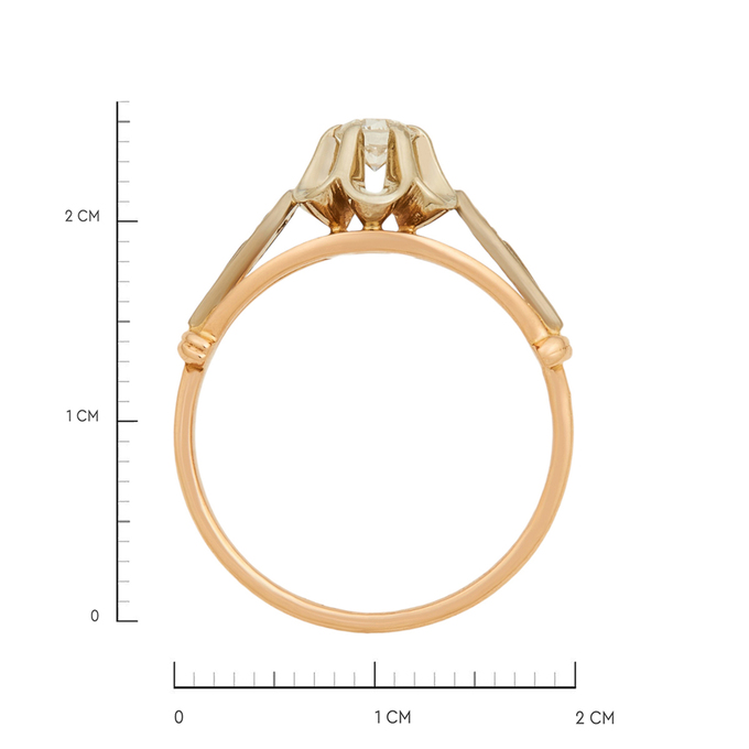 Кольцо из золота 585 пробы c бриллиантами, Л 5703 7693 за 99400
