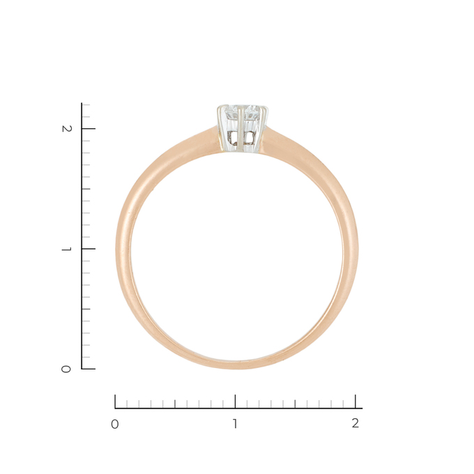 Кольцо из золота 585 пробы c 1 бриллиантом, Л 0514 4985 за 27120
