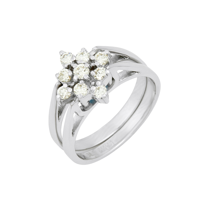 Кольцо из золота 585 пробы c топазом и бриллиантами, Л 3911 3395 за 75500