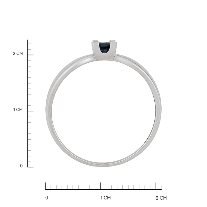Кольцо из золота 585 пробы c сапфиром и бриллиантами, Л 4107 5870 за 22320