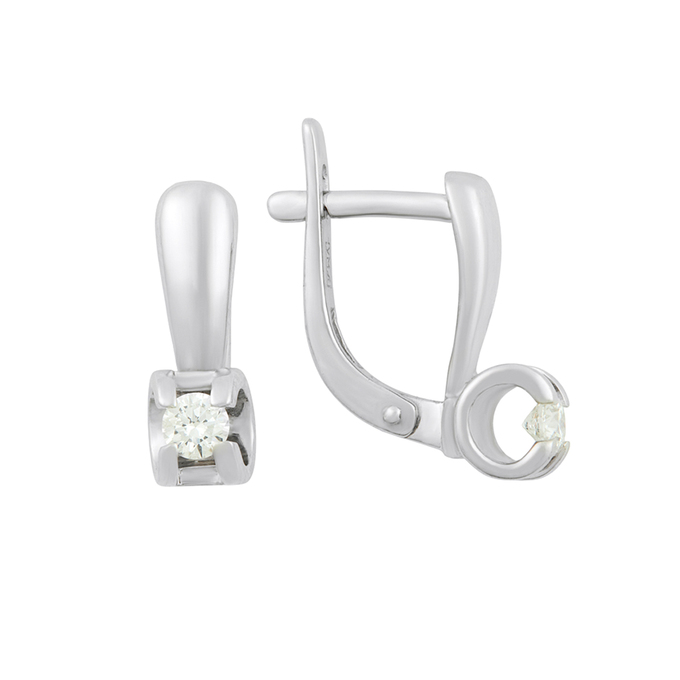 Серьги из золота 585 пробы c бриллиантами, Ц О007 0486 за 50400