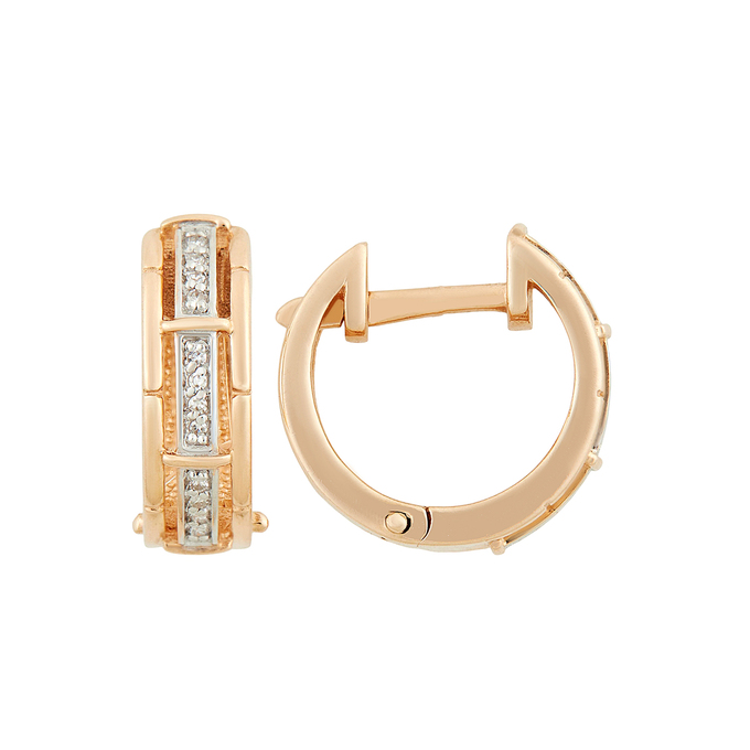 Серьги из золота 585 пробы c бриллиантами, Ц О007 1868 за 35040