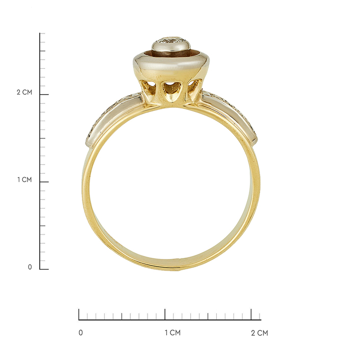 Кольцо из золота 585 пробы c бриллиантами, Л 1911 9609 за 93520