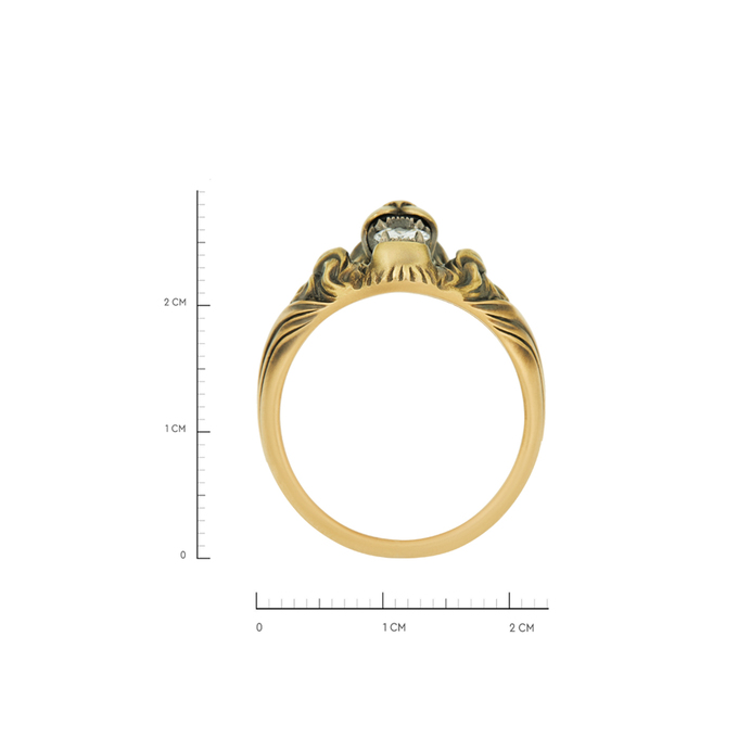 Кольцо из золота 750 пробы c бриллиантом, Л 1911 8914 за 269000