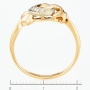 Кольцо из комбинированного золота 585 пробы c 5 бриллиантами Л54045483 фото 4