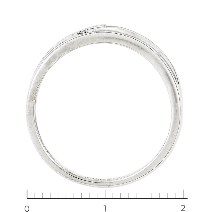 Кольцо из белого золота 585 пробы c 3 бриллиантами