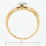 Кольцо из комбинированного золота 585 пробы c 15 бриллиантами Л47082808 фото 4