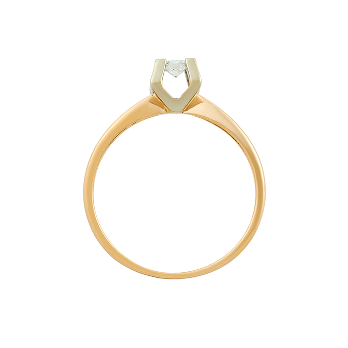 Кольцо из золота 585 пробы c бриллиантом, Л 0515 3872 за 31920