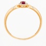 Кольцо из красного золота 585 пробы c 20 бриллиантами и 1 рубином Л58038269 фото 2