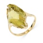 Кольцо из желтого золота 585 пробы c 1 камнем синтетическим 093286 фото 1