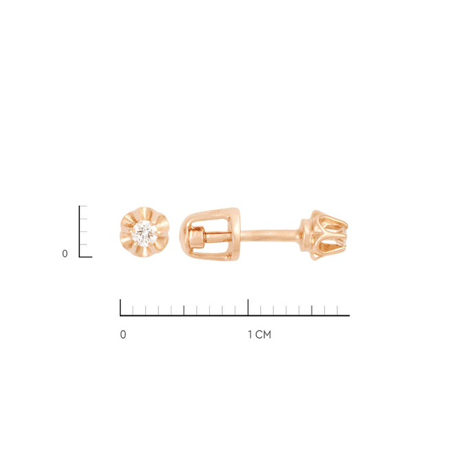 Серьги из золота 585 пробы с бриллиантами, Л 3310 0446 за 22000