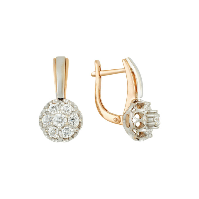 Серьги из золота 585 пробы с бриллиантами, Л 0808 2406 за 75000
