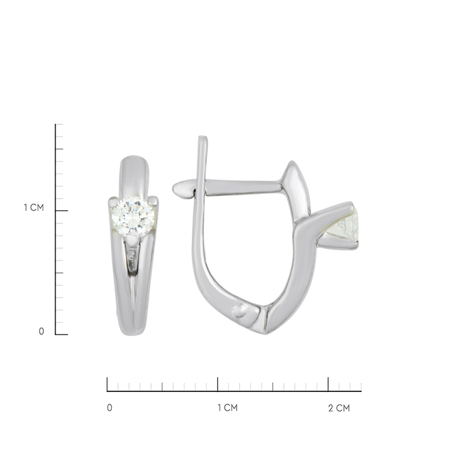 Серьги из золота 750 пробы c бриллиантами, Ц О007 1124 за 88000