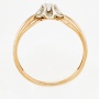 Кольцо из комбинированного золота 585 пробы c 1 бриллиантом Л73005943 фото 3
