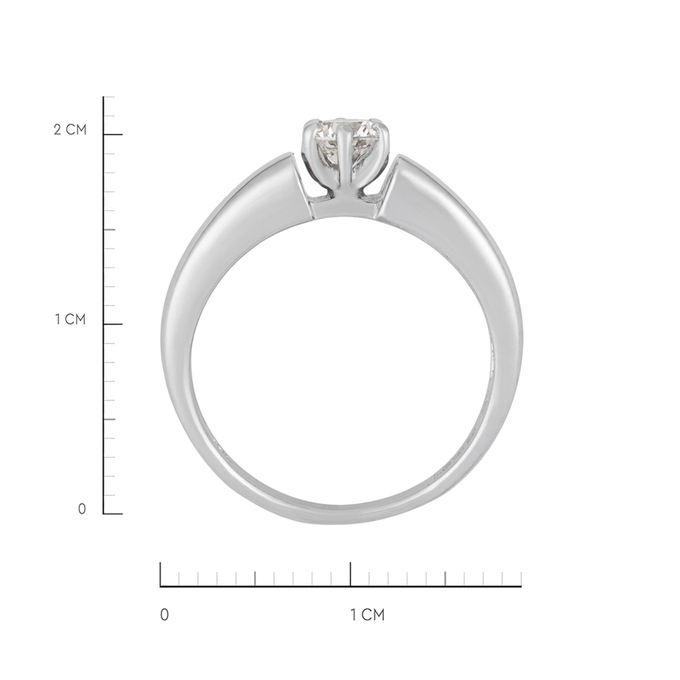 Кольцо из золота 585 пробы c бриллиантом, Л 6102 9727 за 53600