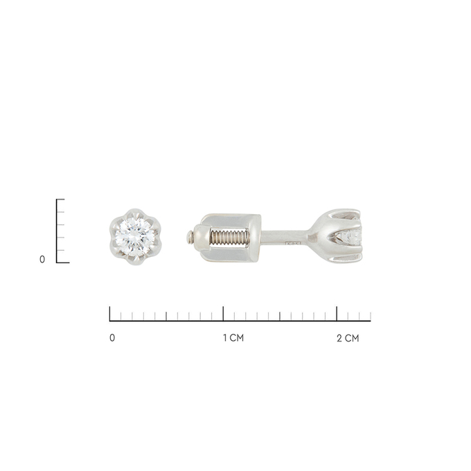 Серьги из золота 585 пробы c бриллиантами, Л 5207 7426 за 35600