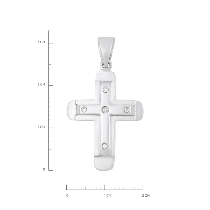 Подвеска-крестик из золота 585 пробы c бриллиантами, Л 3108 5037 за 37500