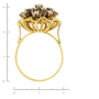 Кольцо из комбинированного золота 750 пробы c 17 бриллиантами Л09103648 фото 4
