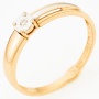 Кольцо из комбинированного золота 585 пробы c 1 бриллиантом Л35059640 фото 1
