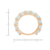 Кольцо из красного золота 750 пробы c 11 топазами