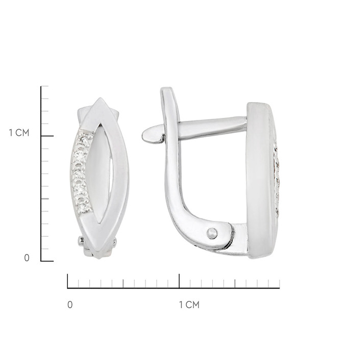 Серьги из золота 585 пробы c бриллиантами, Л 5103 9982 за 25200