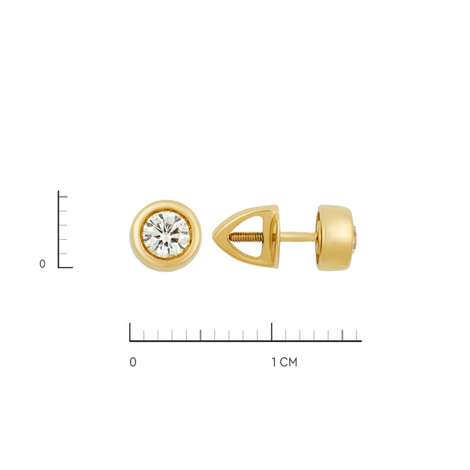 Серьги из золота 585 пробы с бриллиантами, Л 2812 9913 за 137000