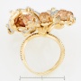 Кольцо из комбинированного золота 585 пробы c фианитами и камнями синтетическими Л09100493 фото 4