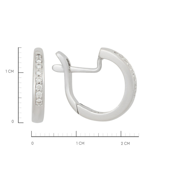 Серьги из золота 750 пробы c бриллиантами, Ц О007 2794 за 36000