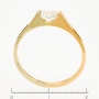 Кольцо из комбинированного золота 585 пробы c 1 фианитом Л45066652 фото 3