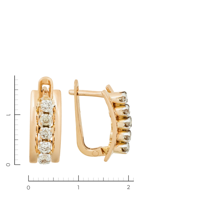 Серьги с бриллиантами, К 0000 0349 за 52900