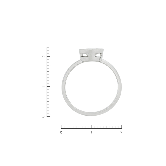 Кольцо из белого золота 585 пробы c 1 бриллиантом, Л 2809 5246 за 214000