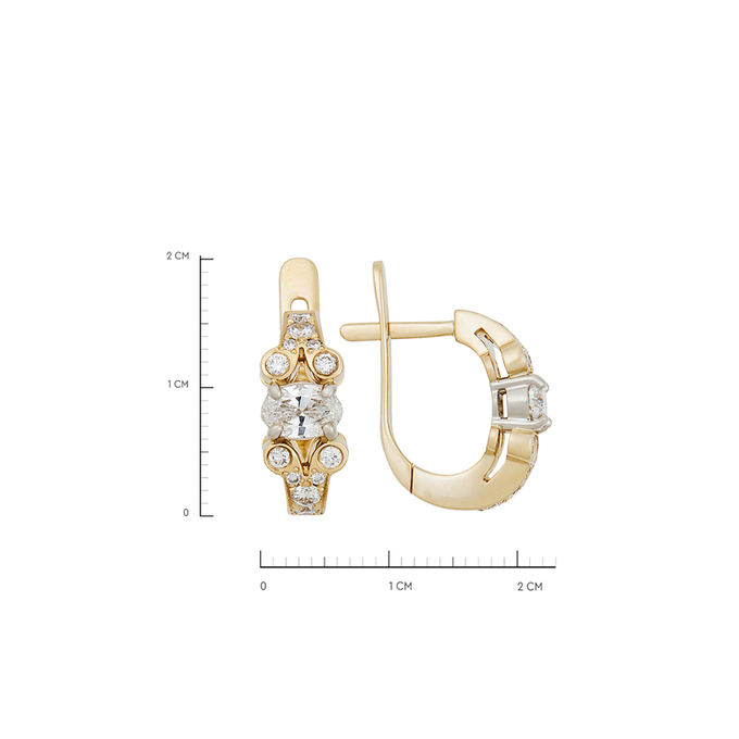 Серьги из золота 585 пробы c бриллиантами, Л 1116 2487 за 150000