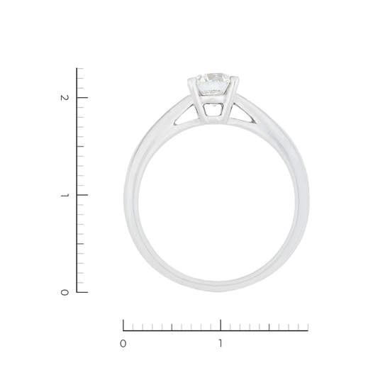 Кольцо из белого золота 585 пробы c 1 бриллиантом, Л41065909 за 44900