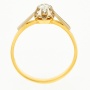 Кольцо из комбинированного золота 750 пробы c 1 бриллиантом Л47086212 фото 4
